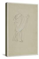 Standing Indian (Graphite Pencil on Paper)-Thomas Cole-Stretched Canvas