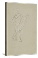 Standing Indian (Graphite Pencil on Paper)-Thomas Cole-Stretched Canvas