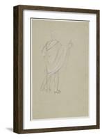 Standing Indian (Graphite Pencil on Paper)-Thomas Cole-Framed Giclee Print