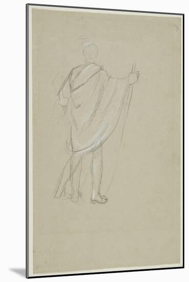 Standing Indian (Graphite Pencil on Paper)-Thomas Cole-Mounted Giclee Print