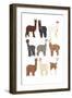 Standing Llamas in Glasses-Hanna Melin-Framed Art Print