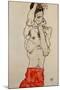 Standing Male Nude with Red Loincloth, 1914-Egon Schiele-Mounted Giclee Print