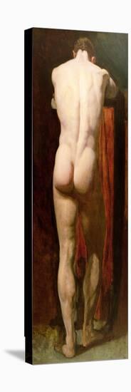 Standing Male Nude-William Etty-Stretched Canvas
