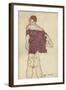 Standing Man, 1913 (Gouache, W/C and Pencil on Paper) (Recto of 996379)-Egon Schiele-Framed Premium Giclee Print