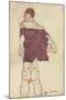 Standing Man, 1913 (Gouache, W/C and Pencil on Paper) (Recto of 996379)-Egon Schiele-Mounted Premium Giclee Print