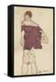 Standing Man, 1913 (Gouache, W/C and Pencil on Paper) (Recto of 996379)-Egon Schiele-Framed Stretched Canvas