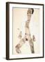 Standing Man-Egon Schiele-Framed Premium Giclee Print