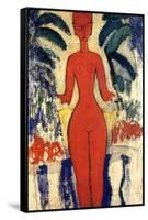 Standing Nude, 1913 (Oil on Board)-Amedeo Modigliani-Framed Stretched Canvas