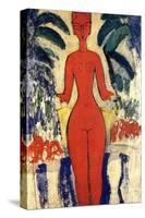 Standing Nude, 1913 (Oil on Board)-Amedeo Modigliani-Stretched Canvas