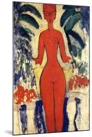 Standing Nude, 1913 (Oil on Board)-Amedeo Modigliani-Mounted Giclee Print