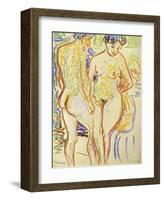 Standing Nude Couple-Ernst Ludwig Kirchner-Framed Art Print