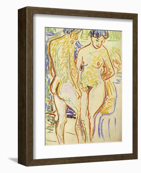 Standing Nude Couple-Ernst Ludwig Kirchner-Framed Art Print