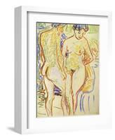 Standing Nude Couple-Ernst Ludwig Kirchner-Framed Art Print