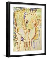 Standing Nude Couple-Ernst Ludwig Kirchner-Framed Art Print