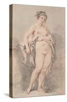 Standing Nude Female-François Boucher-Stretched Canvas