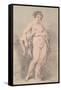 Standing Nude Female-François Boucher-Framed Stretched Canvas