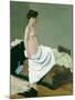 Standing Nude Holding a Gown on Her Knee, 1904 (Oil on Canvas)-Felix Edouard Vallotton-Mounted Giclee Print