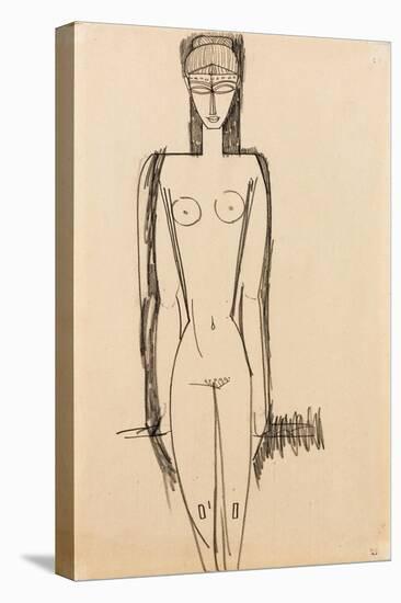 Standing Nude; Nu Debout, C.1910-1911-Amedeo Modigliani-Stretched Canvas