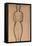 Standing Nude pencil on paper by Amedeo Modigliani-Amedeo Modigliani-Framed Stretched Canvas