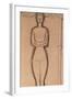 Standing Nude pencil on paper by Amedeo Modigliani-Amedeo Modigliani-Framed Giclee Print