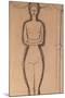 Standing Nude pencil on paper by Amedeo Modigliani-Amedeo Modigliani-Mounted Giclee Print