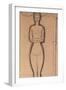 Standing Nude pencil on paper by Amedeo Modigliani-Amedeo Modigliani-Framed Giclee Print