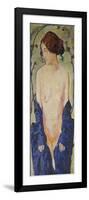 Standing Nude with Blue Robe, circa 1900-Kolomon Moser-Framed Giclee Print