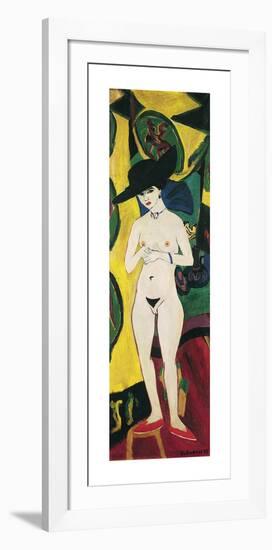 Standing Nude with Hat-Ernst Ludwig Kirchner-Framed Premium Giclee Print