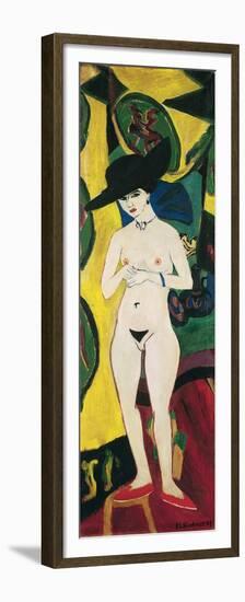 Standing Nude with Hat-Ernst Ludwig Kirchner-Framed Premium Giclee Print