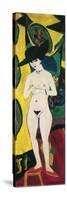 Standing Nude with Hat-Ernst Ludwig Kirchner-Stretched Canvas