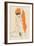 Standing Nude with Orange Drapery, 1914-Egon Schiele-Framed Giclee Print