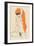 Standing Nude with Orange Drapery, 1914-Egon Schiele-Framed Giclee Print