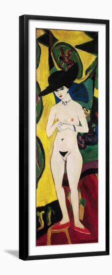 Standing Nude-Ernst Ludwig Kirchner-Framed Premium Giclee Print