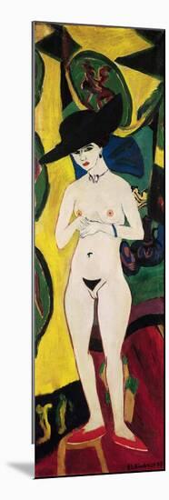 Standing Nude-Ernst Ludwig Kirchner-Mounted Premium Giclee Print