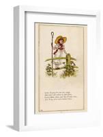 Standing on a Fence Looking for Her Sheep-Kate Greenaway-Framed Photographic Print