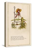 Standing on a Fence Looking for Her Sheep-Kate Greenaway-Stretched Canvas