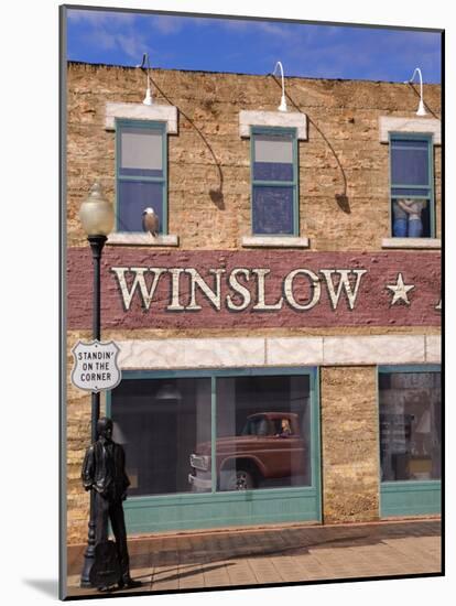 Standing on the Corner Park, Historic Route 66, Winslow, Arizona, USA-Richard Cummins-Mounted Photographic Print