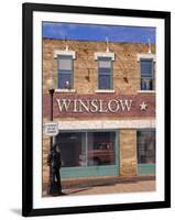 Standing on the Corner Park, Historic Route 66, Winslow, Arizona, USA-Richard Cummins-Framed Photographic Print