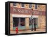 Standing on the Corner Park, Historic Route 66, Winslow, Arizona, USA-Richard Cummins-Framed Stretched Canvas