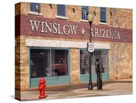 Standing on the Corner Park, Historic Route 66, Winslow, Arizona, USA-Richard Cummins-Stretched Canvas