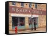Standing on the Corner Park, Historic Route 66, Winslow, Arizona, USA-Richard Cummins-Framed Stretched Canvas