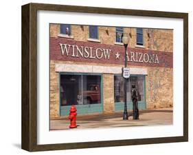 Standing on the Corner Park, Historic Route 66, Winslow, Arizona, USA-Richard Cummins-Framed Photographic Print