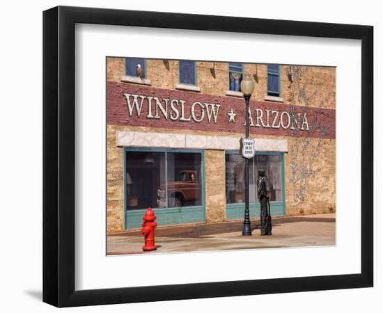 Standing on the Corner Park, Historic Route 66, Winslow, Arizona, USA-Richard Cummins-Framed Photographic Print