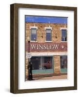 Standing on the Corner Park, Historic Route 66, Winslow, Arizona, USA-Richard Cummins-Framed Photographic Print