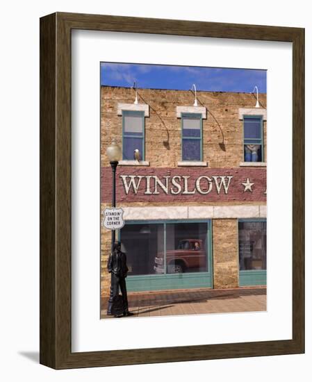 Standing on the Corner Park, Historic Route 66, Winslow, Arizona, USA-Richard Cummins-Framed Photographic Print