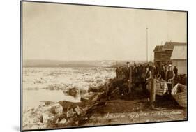 Standing On The Frozen Yukon River Circle City, Alaska, Late 1890s-E.A. Sather-Mounted Art Print