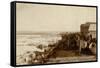 Standing On The Frozen Yukon River Circle City, Alaska, Late 1890s-E.A. Sather-Framed Stretched Canvas