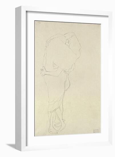 Standing Pair of Lovers-Gustav Klimt-Framed Giclee Print