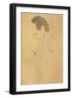 Standing Pregnant Woman in Profle-Gustav Klimt-Framed Giclee Print