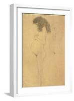 Standing Pregnant Woman in Profle-Gustav Klimt-Framed Giclee Print